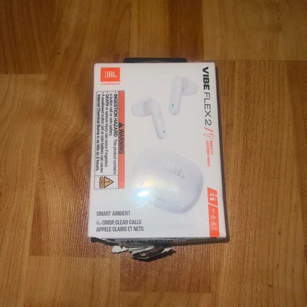 JBL Vibe Flex 2 Earbuds - Sleek White